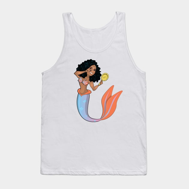 Mermaid Putting on Makeup Tank Top by InTheWashroom